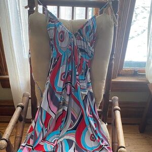 Gibson Multicolor Abstract Midi Dress